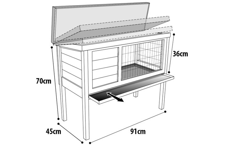 Flamingo Rabbit hutch Bunny Classic Brown