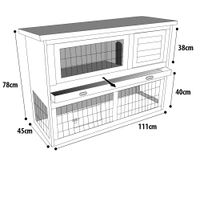 Flamingo Rabbit hutch Loft Classic  Brown