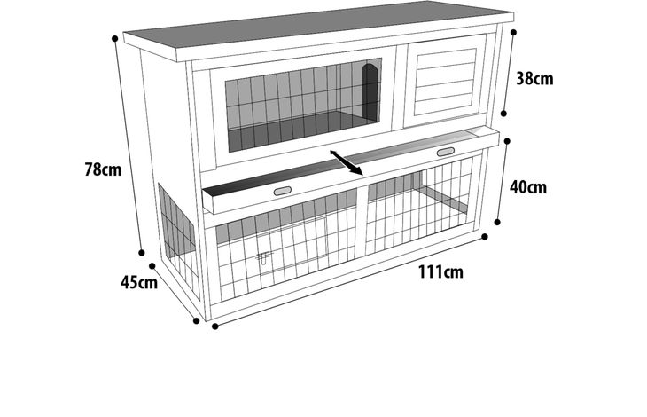 Flamingo Rabbit hutch Loft Classic  Brown