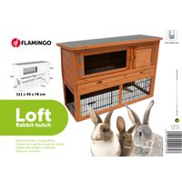 Flamingo Rabbit hutch Loft Classic  Brown
