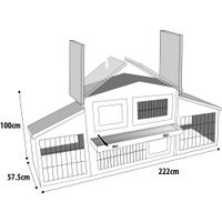 Flamingo Casetta per conigli Villa Scandic Grigio