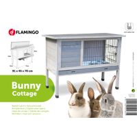 Flamingo Conejera para conejo Bugs Cottage Gris