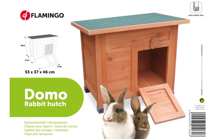 Flamingo Rabbit hutch Domo Classic Brown