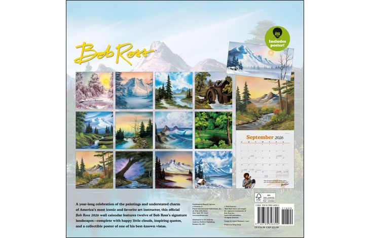 Flame Tree Publishing Kalender 26 Bob Ross amp