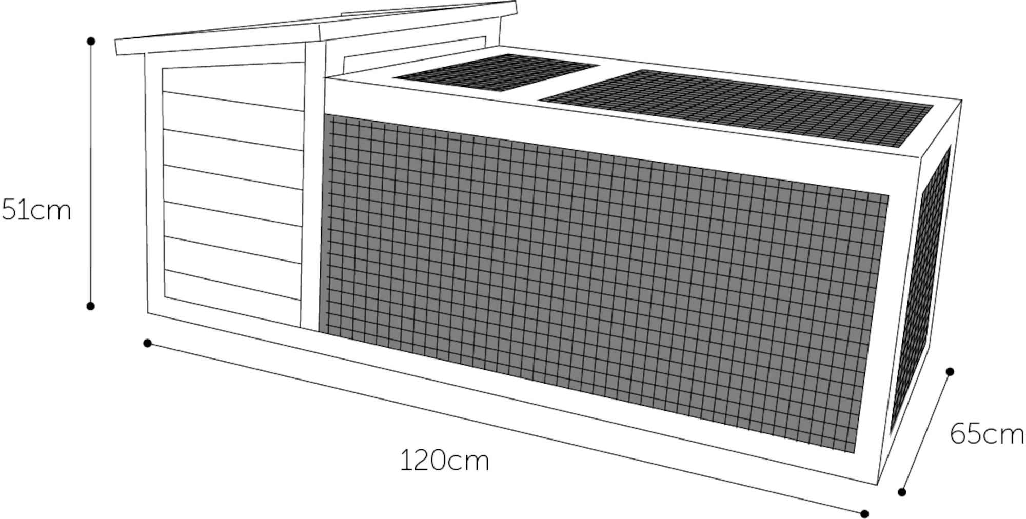 Flamingo Rabbit hutch Atto Classic Brown