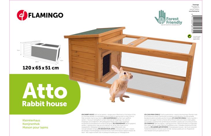 Flamingo Konijnenhok Atto Classic Bruin