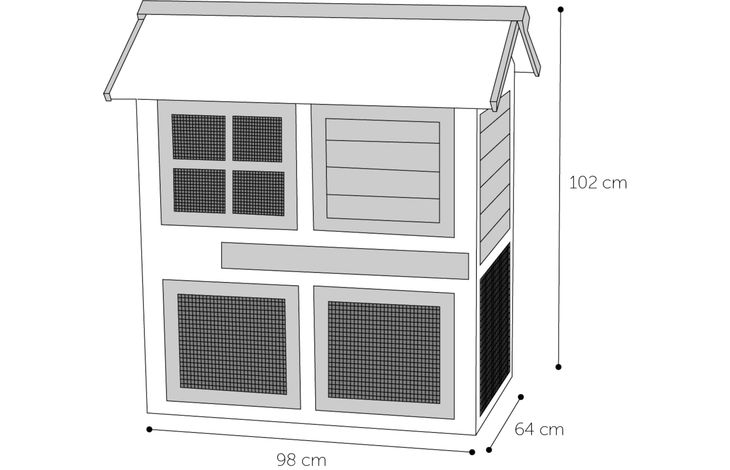 Flamingo Rabbit hutch Snug Urban Brown