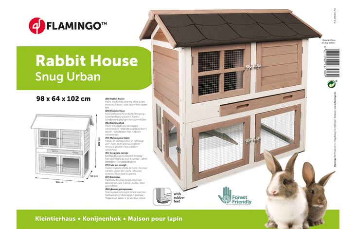 Flamingo Rabbit hutch Snug Urban Brown