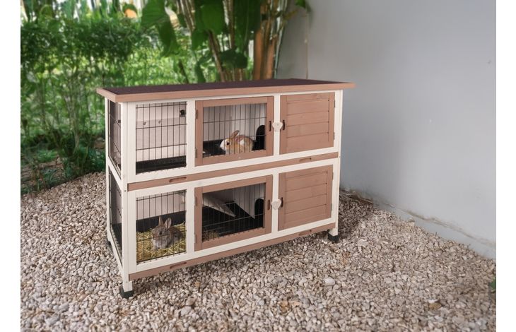 Flamingo Konijnenhok Combi 2 Urban Bruin