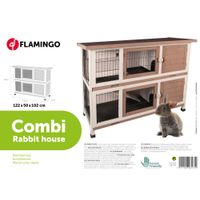 Flamingo Konijnenhok Combi 2 Urban Bruin
