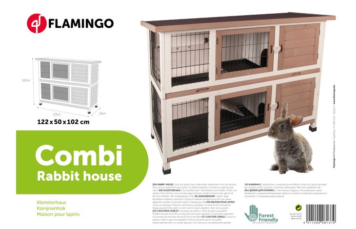 Flamingo Konijnenhok Combi 2 Urban Bruin