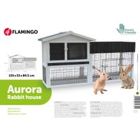 Flamingo Konijnenhok Aurora Rustic Grijs