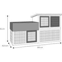 Flamingo Konijnenhok Floret Urban Bruin