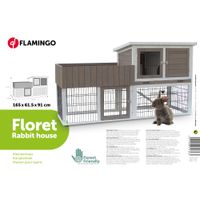 Flamingo Konijnenhok Floret Urban Bruin