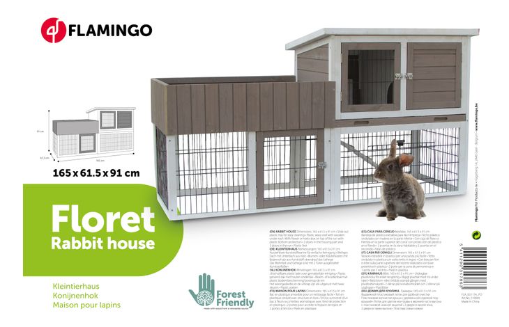 Flamingo Konijnenhok Floret Urban Bruin
