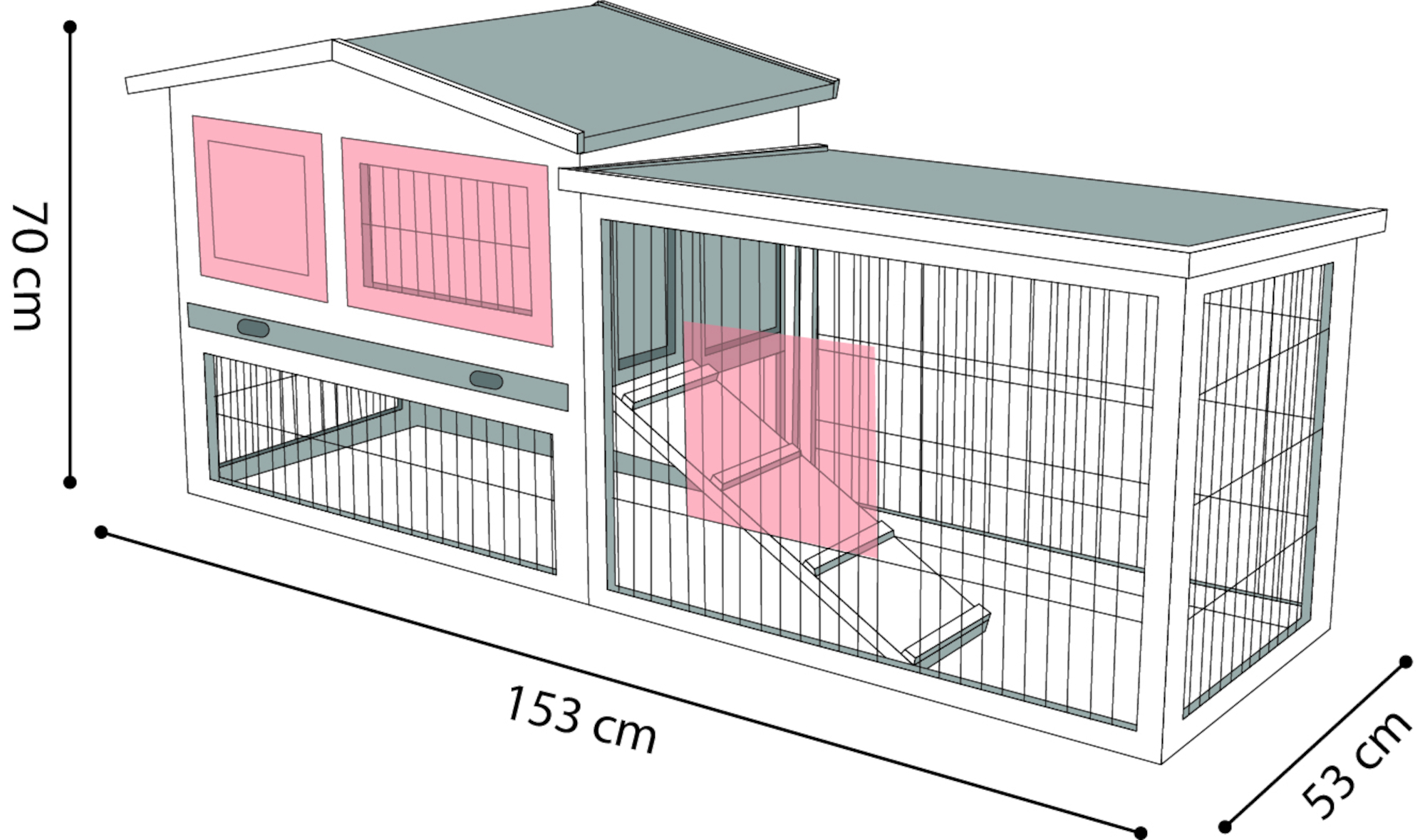 Cottage hotsell rabbit hutch