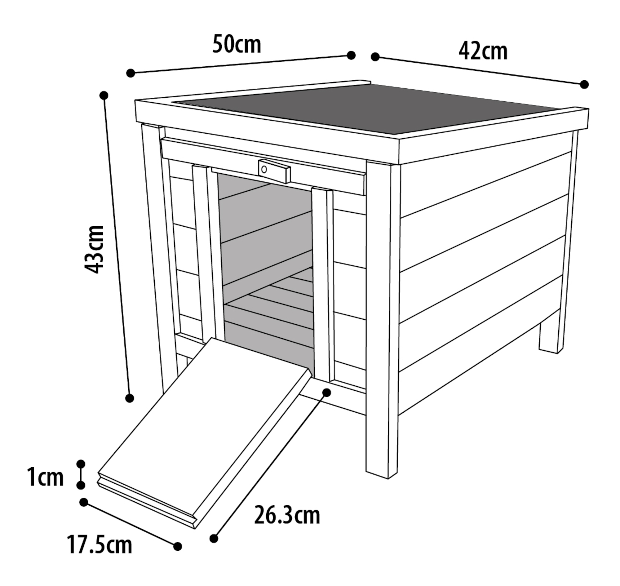 Flamingo Rabbit hutch Cosy Urban Brown