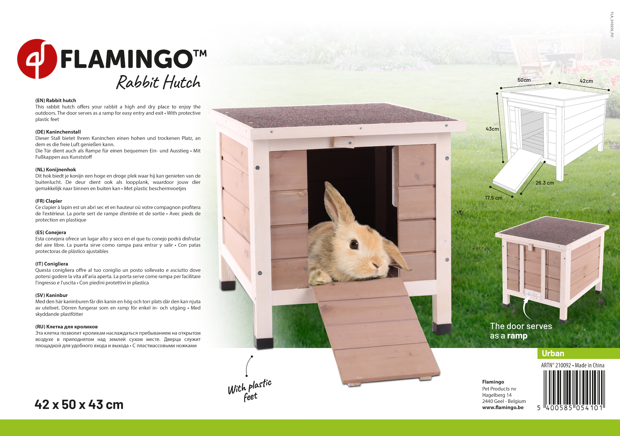 Cosy pet rabbit fashion hutch