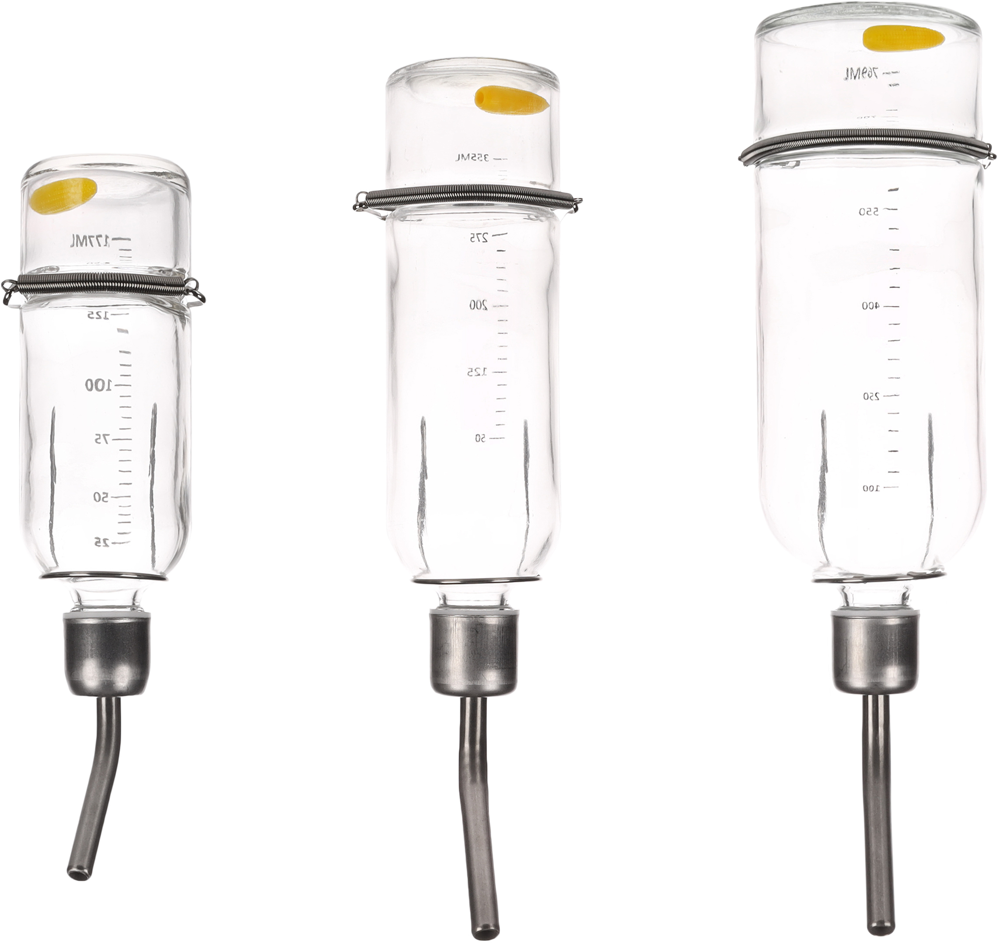 Flamingo Drinking bottle Athina Transparent & Silver