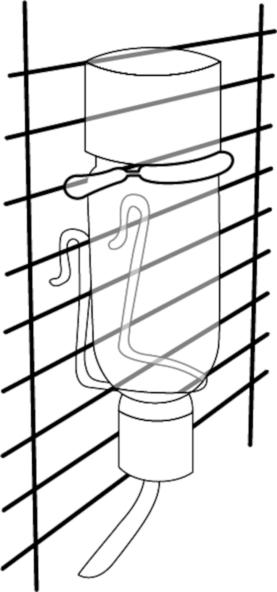 Flamingo Drinking bottle Athina Transparent & Silver