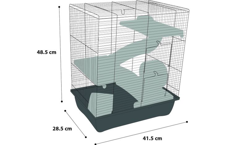 Flamingo Cage Enzo 3 Bordeaux Black