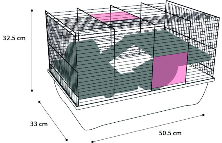 Flamingo Cage Jaro 2 Blue Black