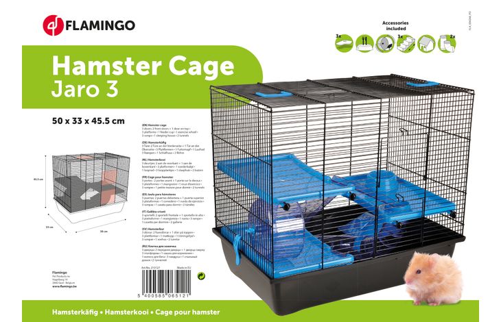 Flamingo Kooi Jaro 3 Blauw Zwart