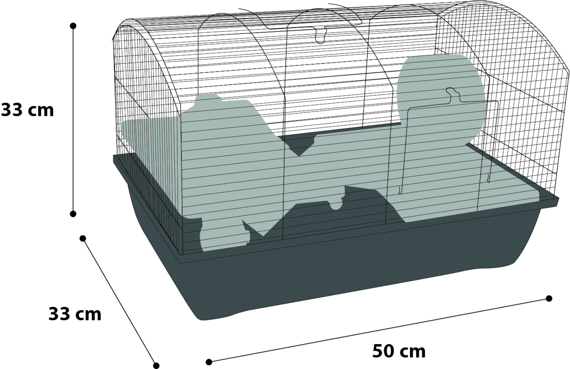 Flamingo Cage Vico 2 Bordeaux Black