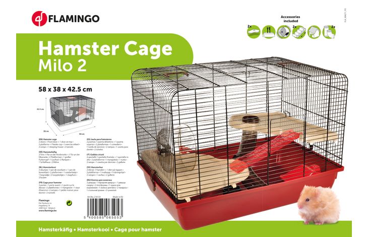 Flamingo Kooi Milo 2 Bordeaux Zwart