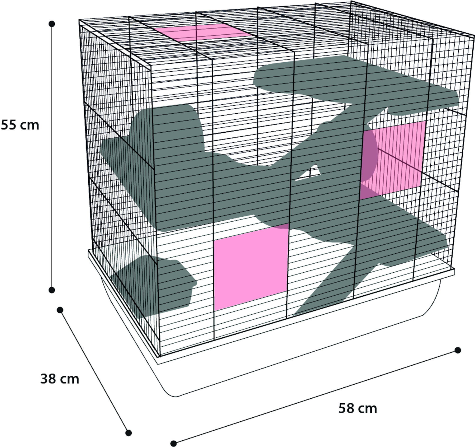Flamingo Cage Jaro 4 Blue Black