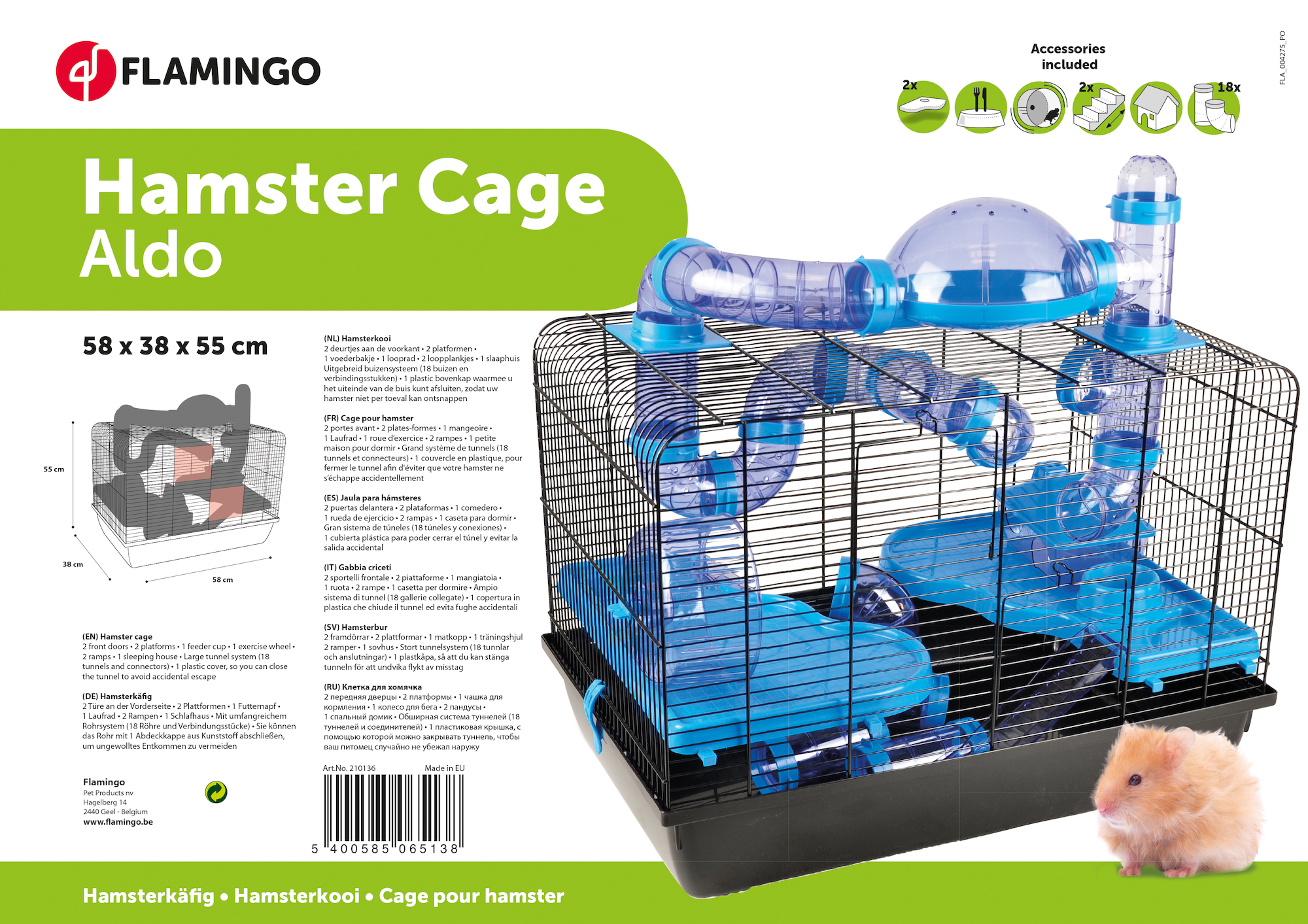 Flamingo Cage Aldo Blue Black