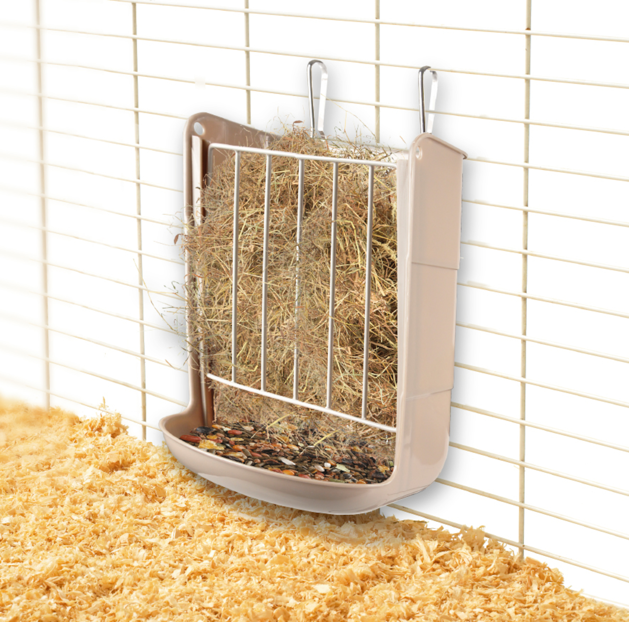 Flamingo Hayrack & Feeding trough Hammy Taupe