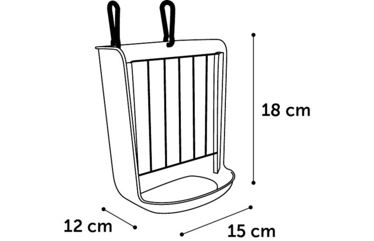 Flamingo Hayrack & Feeding trough Hammy Taupe