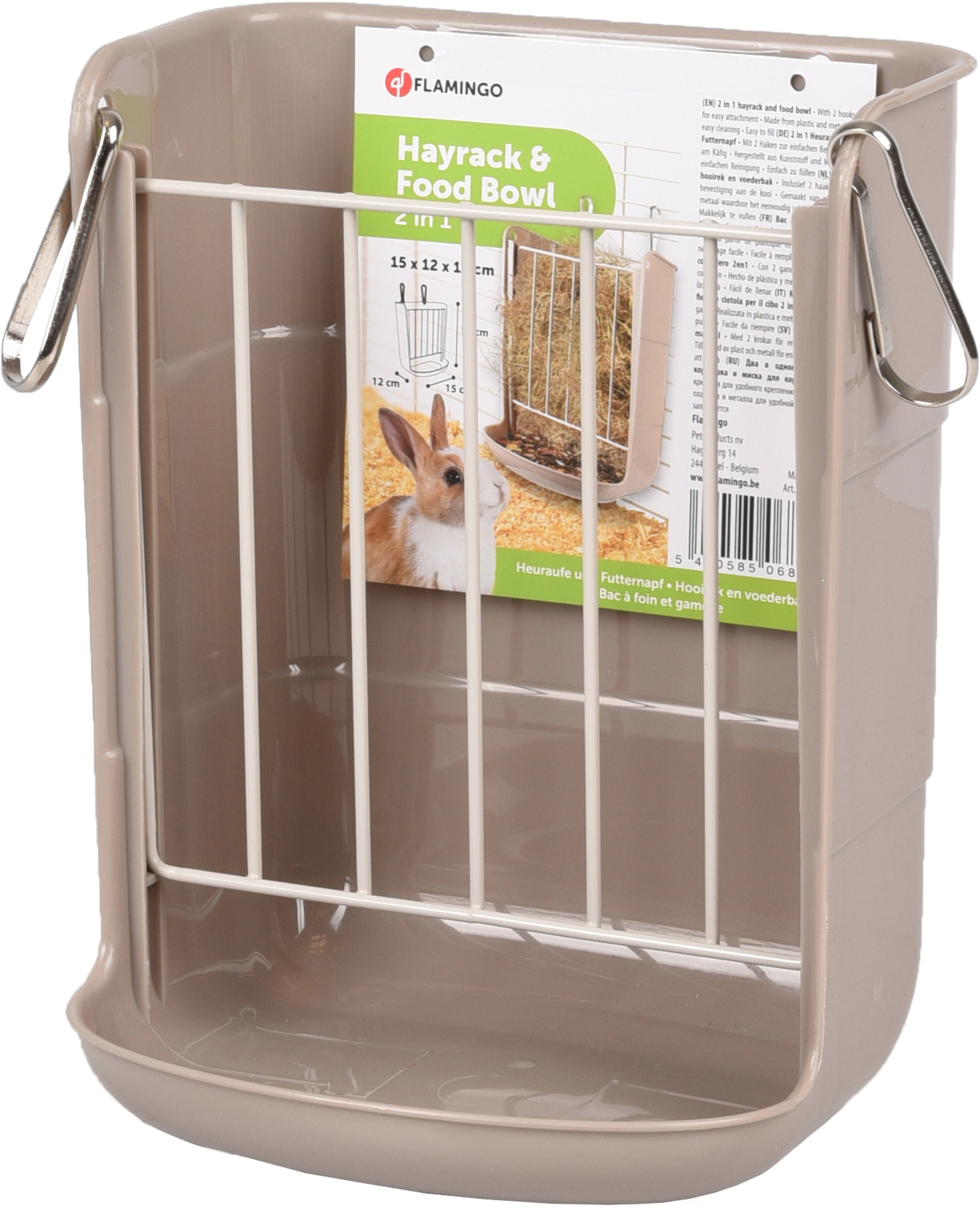 Flamingo Hayrack & Feeding trough Hammy Taupe