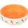 Feeding and drinking bowl Iggy Round White & Orange