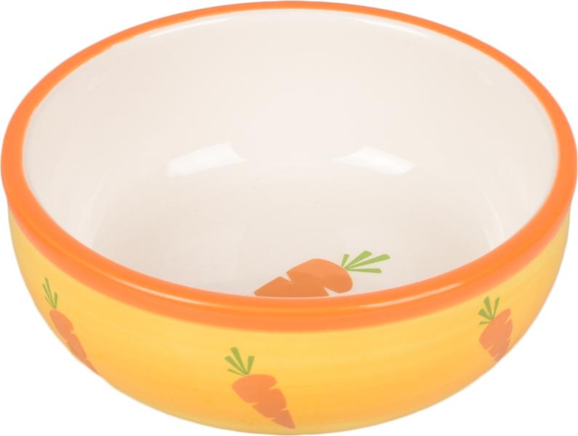 Flamingo Feeding and drinking bowl Ibo Round Yellow & White