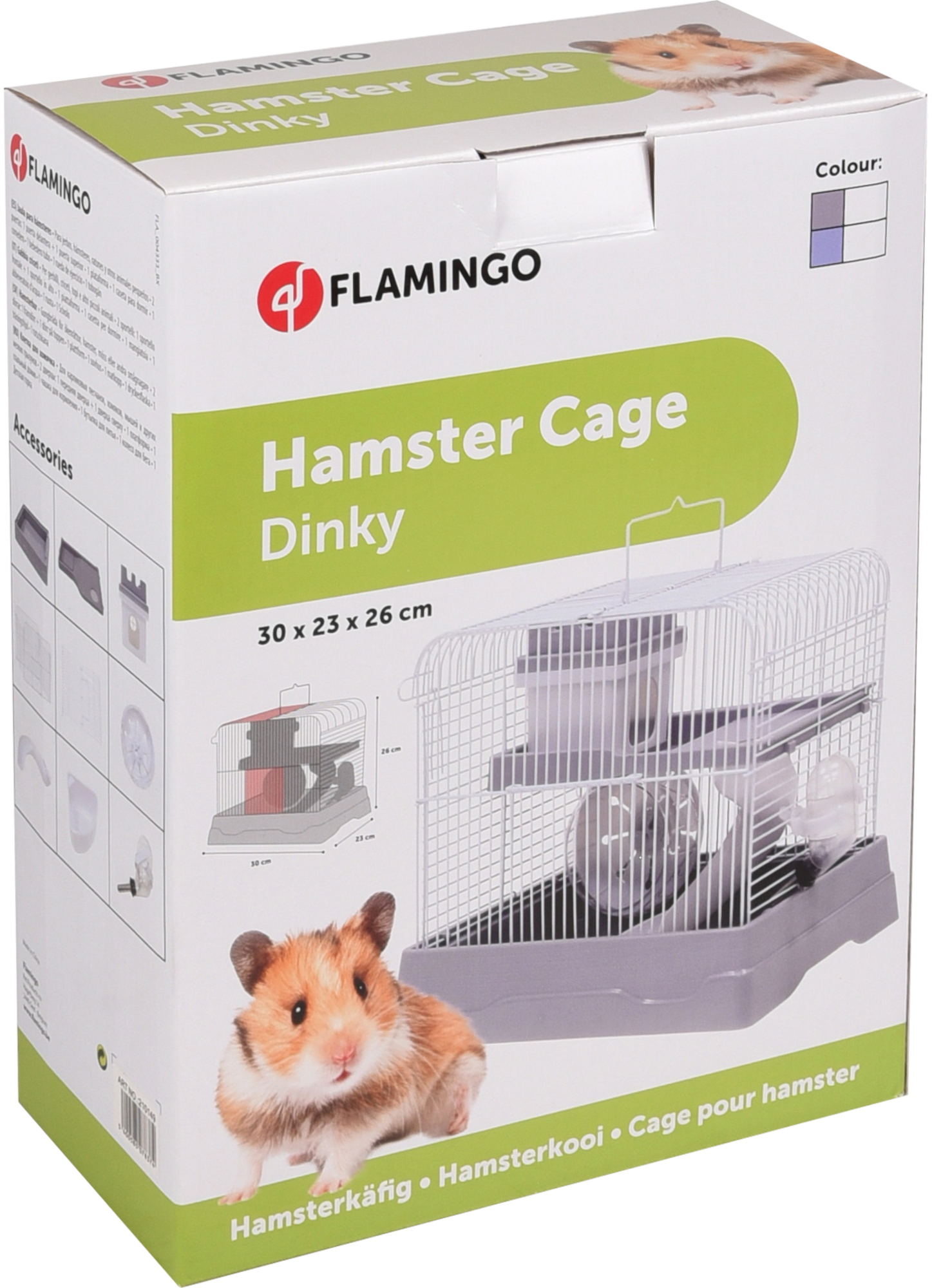 Flamingo Cage Dinky Grey White