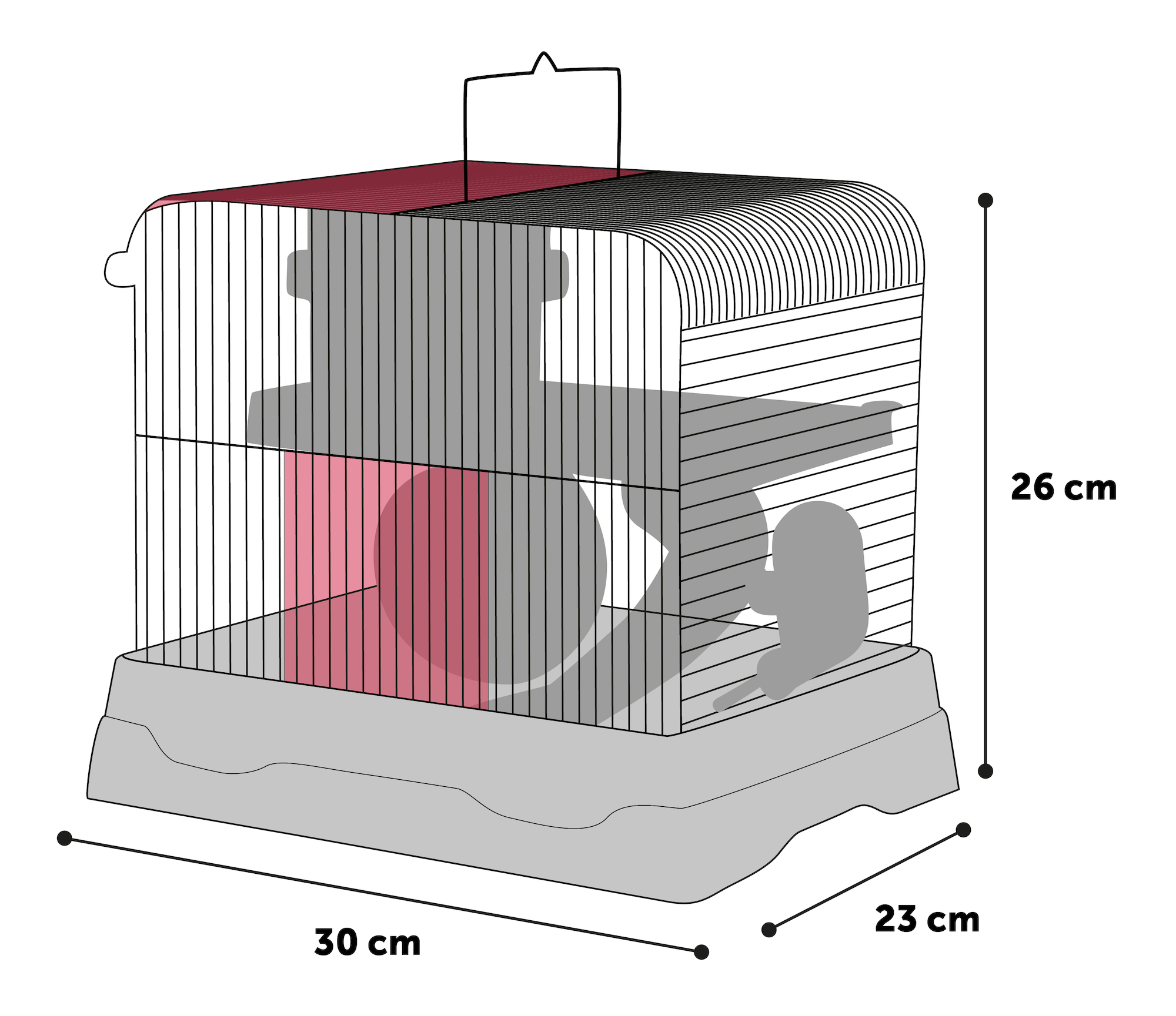 Flamingo Kooi Dinky Lichtblauw Wit