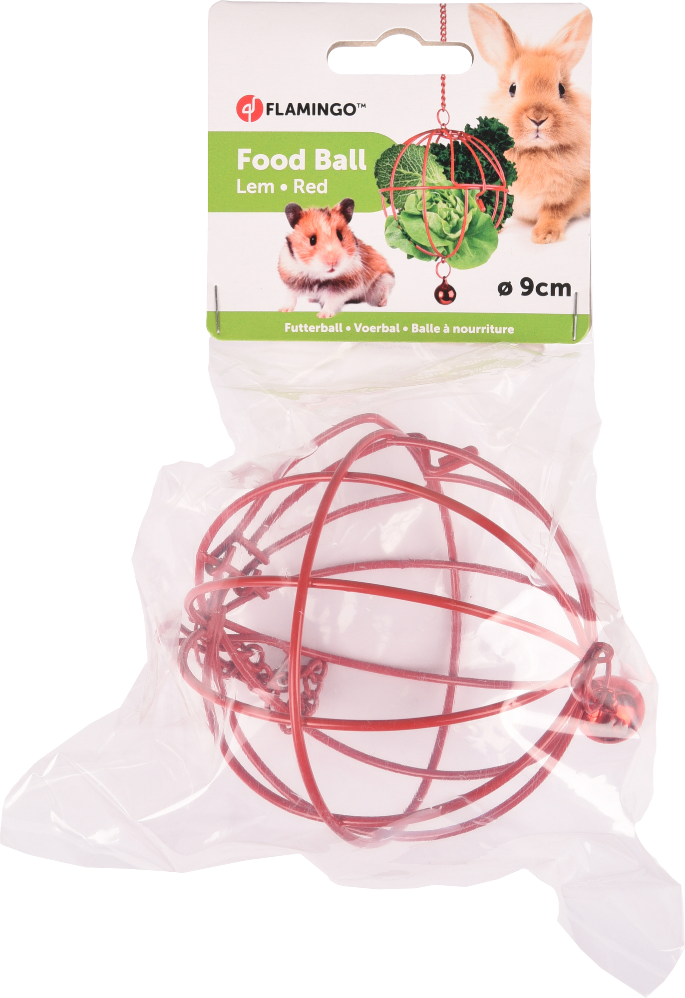 Flamingo Futterball Lem Rund Rot