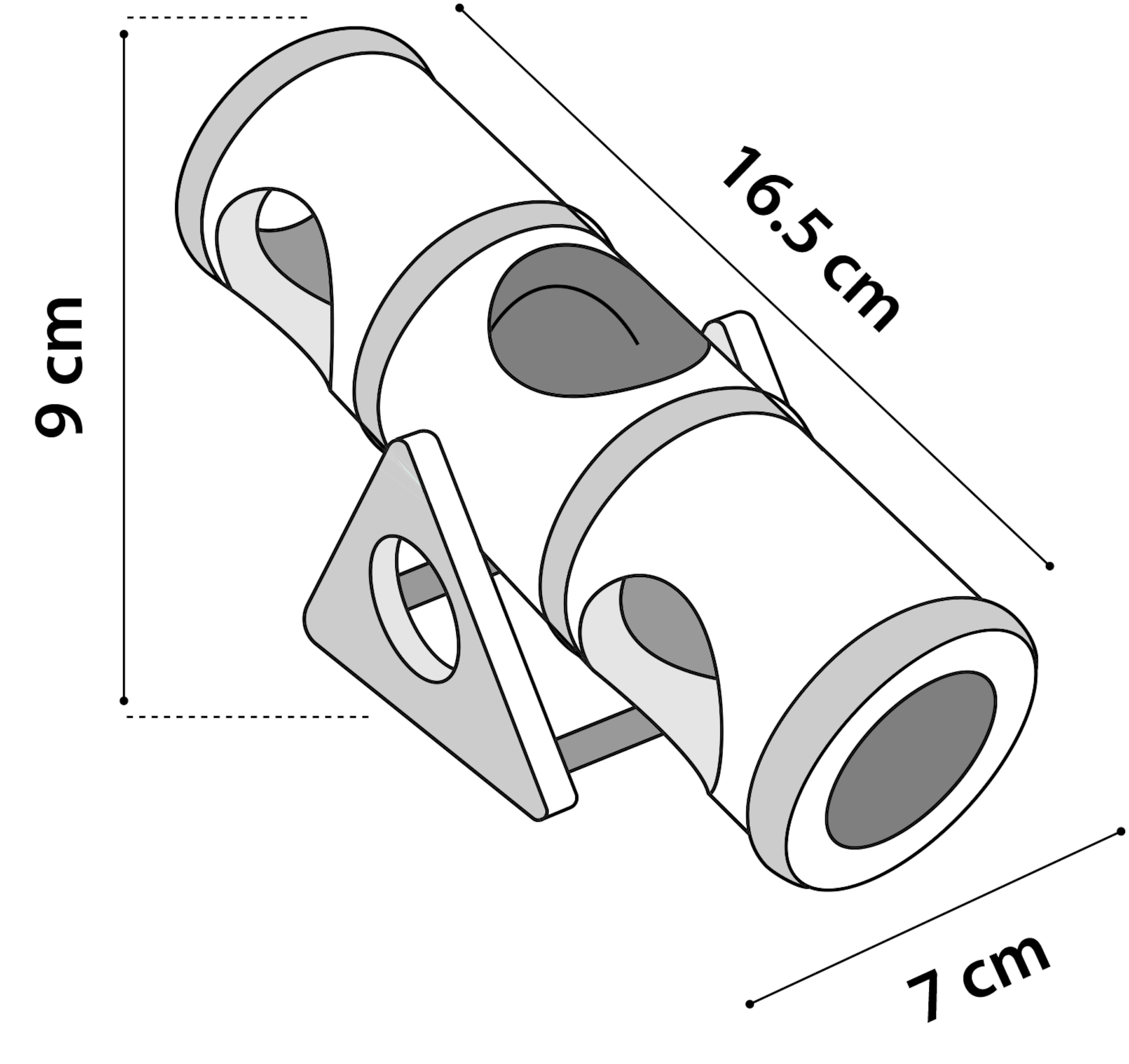 Flamingo Toy Tinta Pipe & Seesaw Light brown
