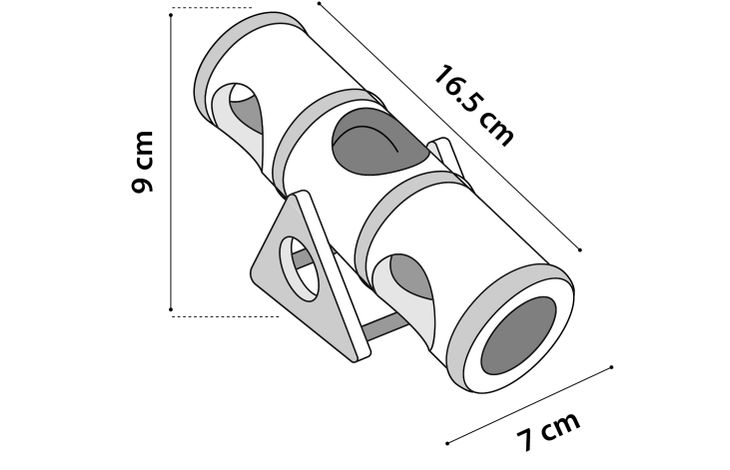 Flamingo Toy Tinta Pipe & Seesaw Light brown