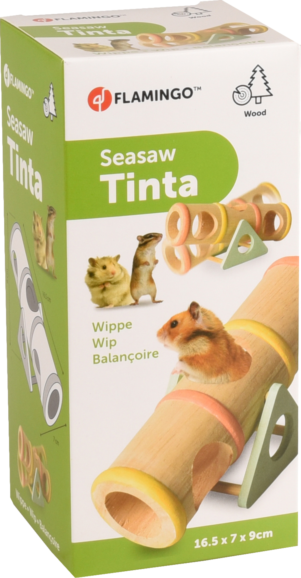 Flamingo Toy Tinta Pipe & Seesaw Light brown
