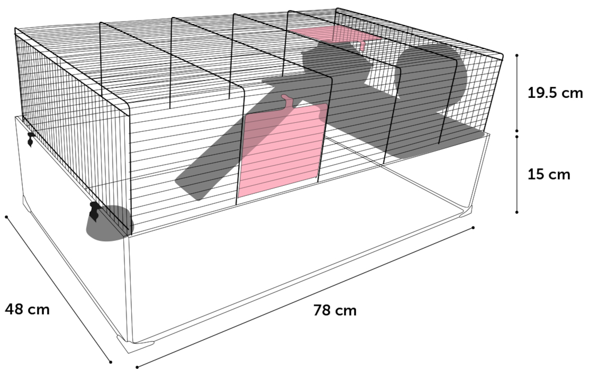 Flamingo Cage Vitru 3 Black