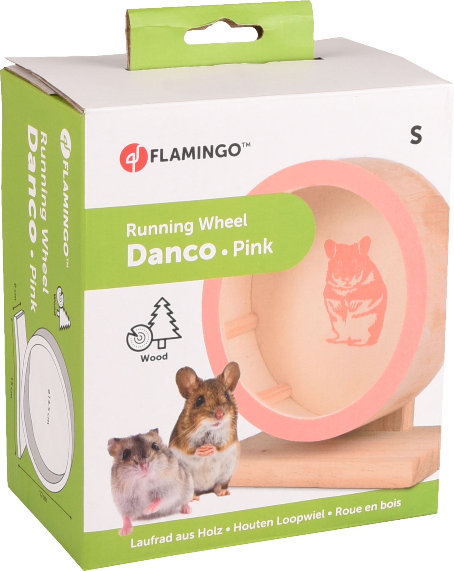 Flamingo Toy Danco Exercise wheel Light brown