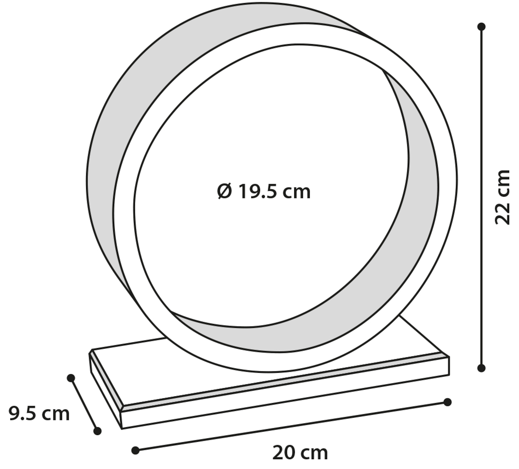 Flamingo Toy Danco Exercise wheel Light brown