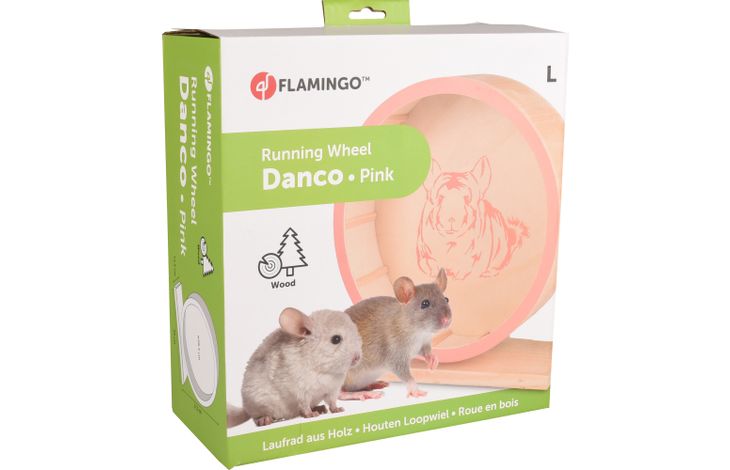 Flamingo Toy Danco Exercise wheel Light brown
