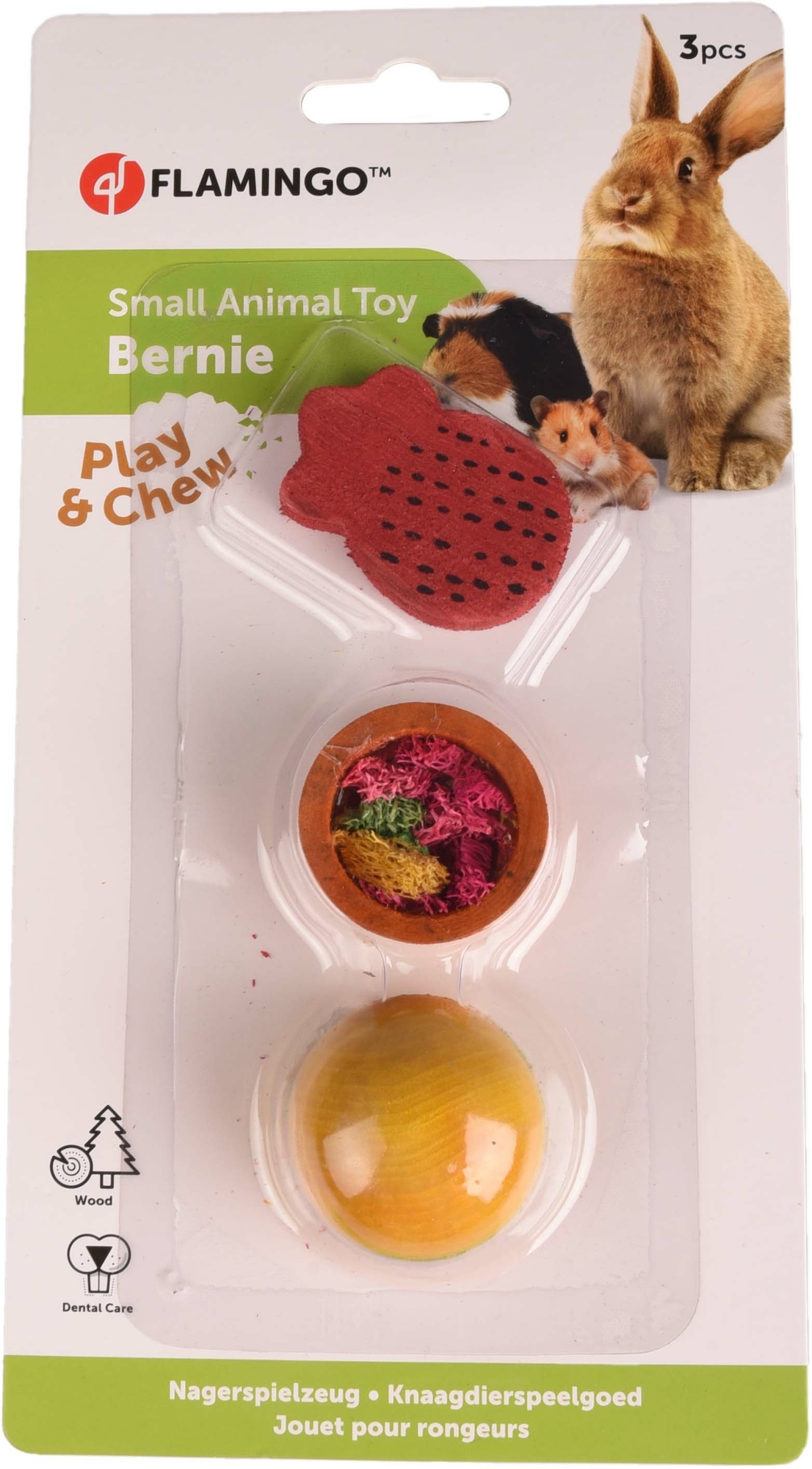 Flamingo Jouet Bernie Fraise & Hamburger & Pot Mélange