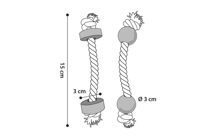 Flamingo Toy BBQ Beads & Cord Light brown
