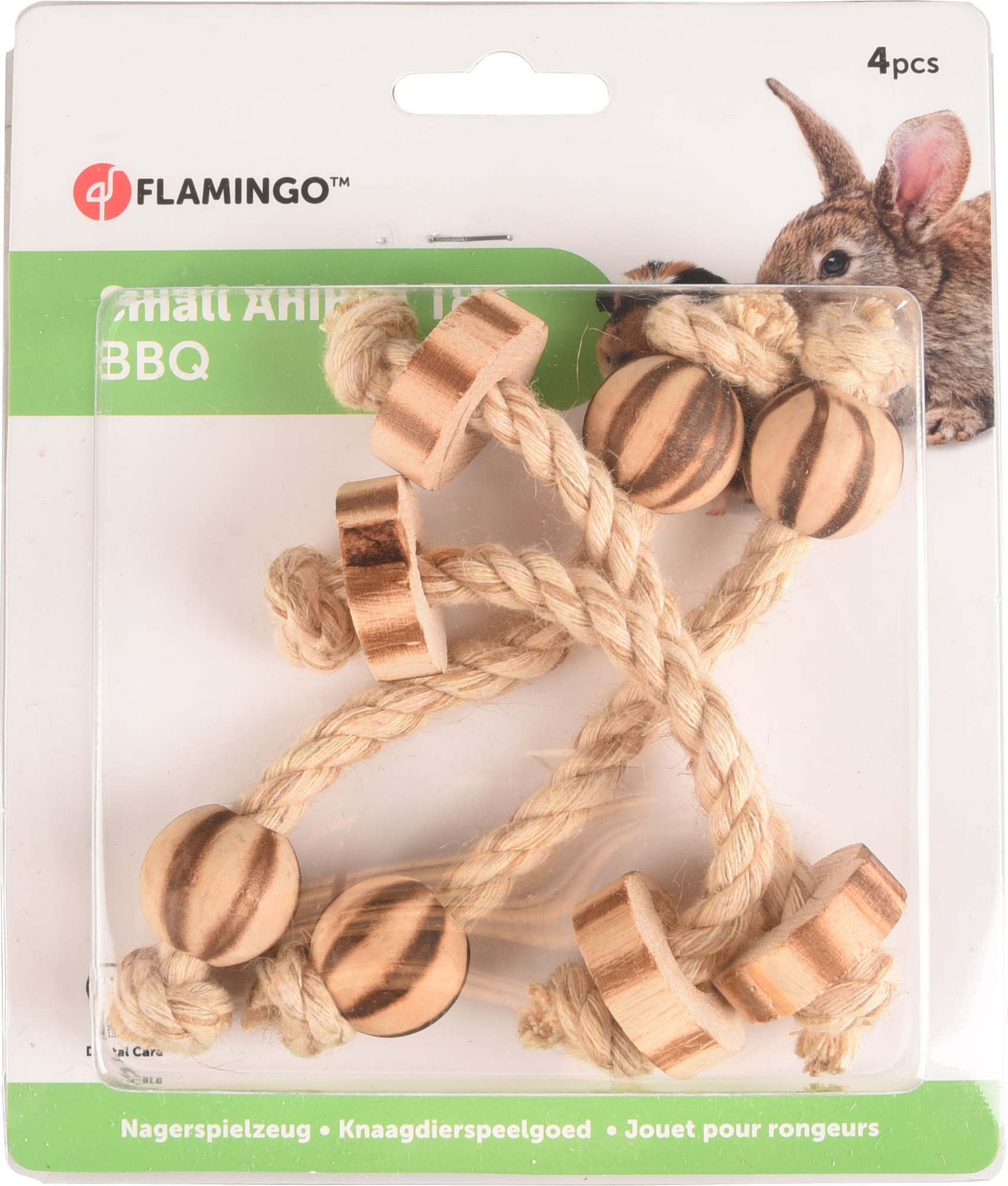 Flamingo Toy BBQ Beads & Cord Light brown