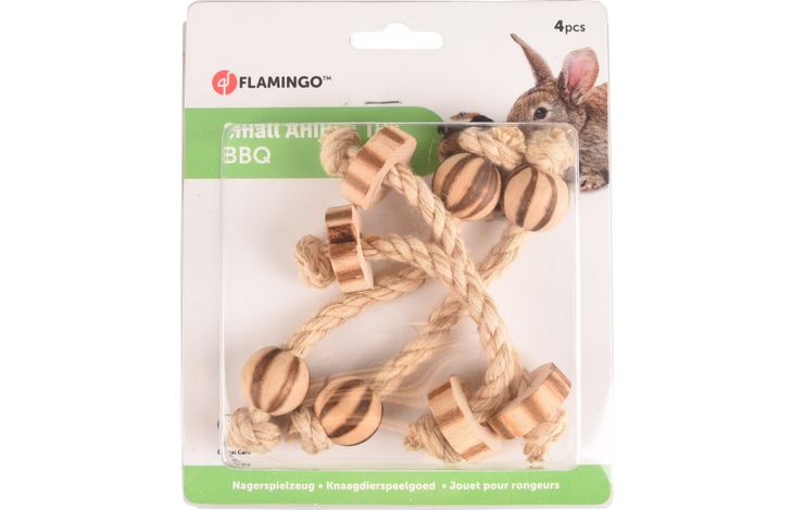 Flamingo Toy BBQ Beads Cord Light brown